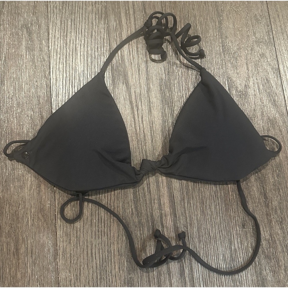 Volcom Swim Bikini Top Black Padded adjustable sz XL beach vacation pool